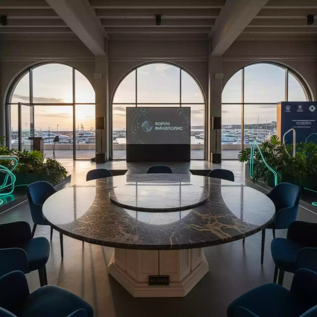 Аренда Стол обеденный каменный Mali 150 см на территории Морпорта Сочи — ART SPACE