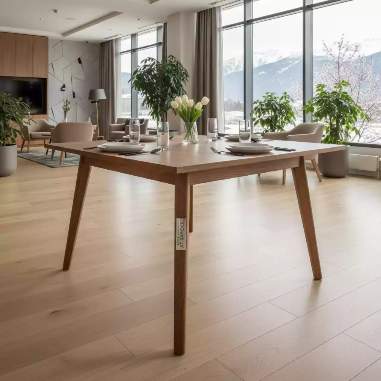 Аренда Стол обеденный квадратный DECO капучино в Sochi Marriott Krasnaya Polyana — ART SPACE