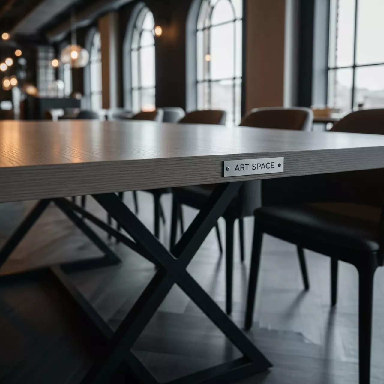 Аренда Стол обеденный ламинированный Cross в ресторане «Высота 5642» — ART SPACE