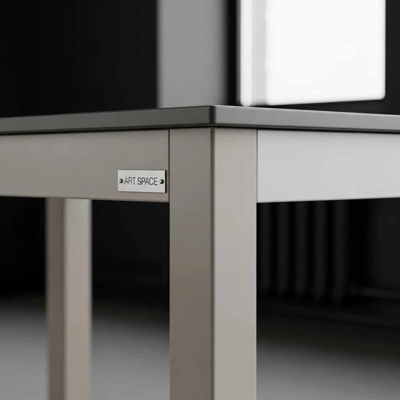 Аренда Стол обеденный Lotus Ирбис 1530х930 алюминий RAL 1019 серо бежевый белый матовый в ресторане «Баран-Рапан» — ART SPACE