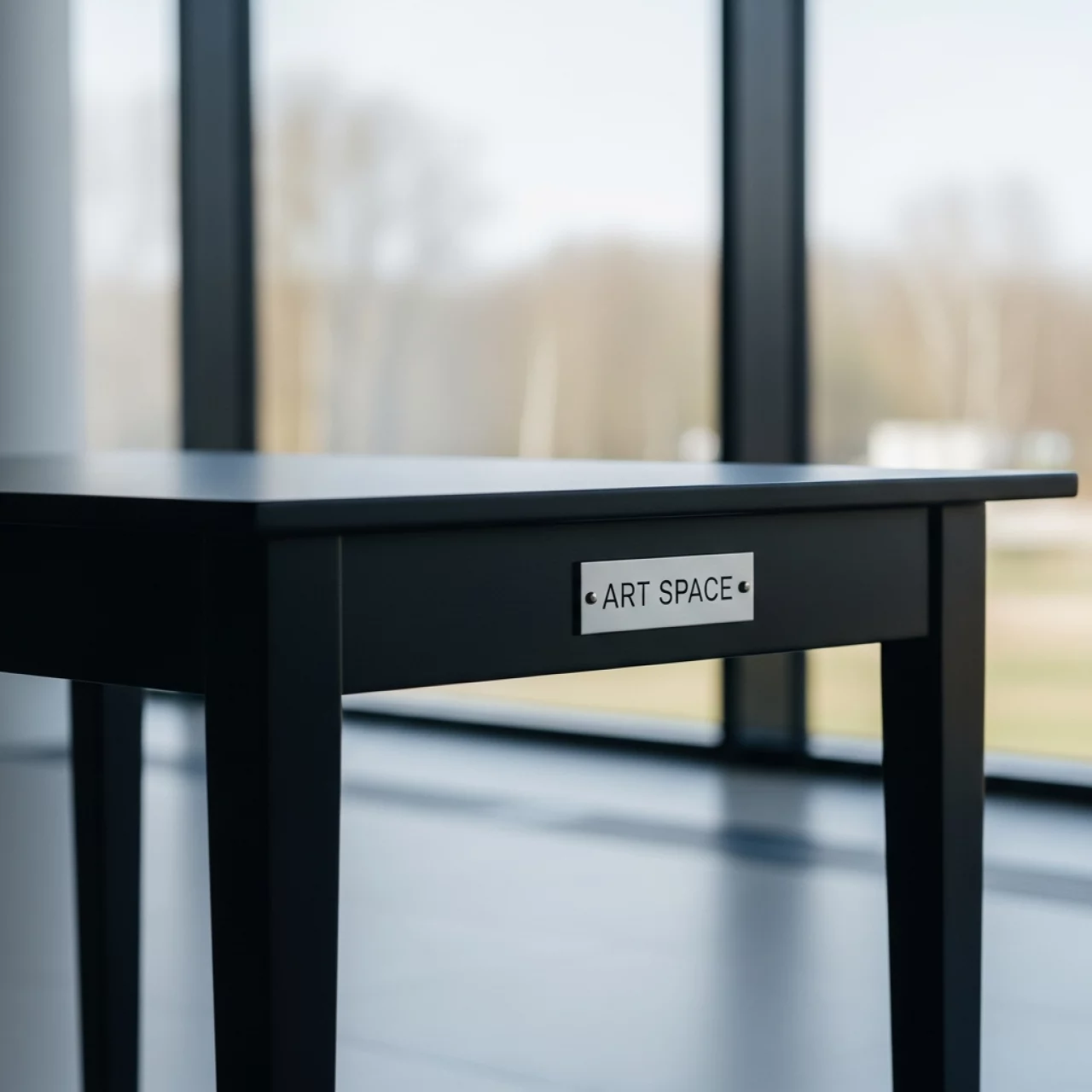 Аренда Стол обеденный малый Flow черный в санатории «Русь» — ART SPACE