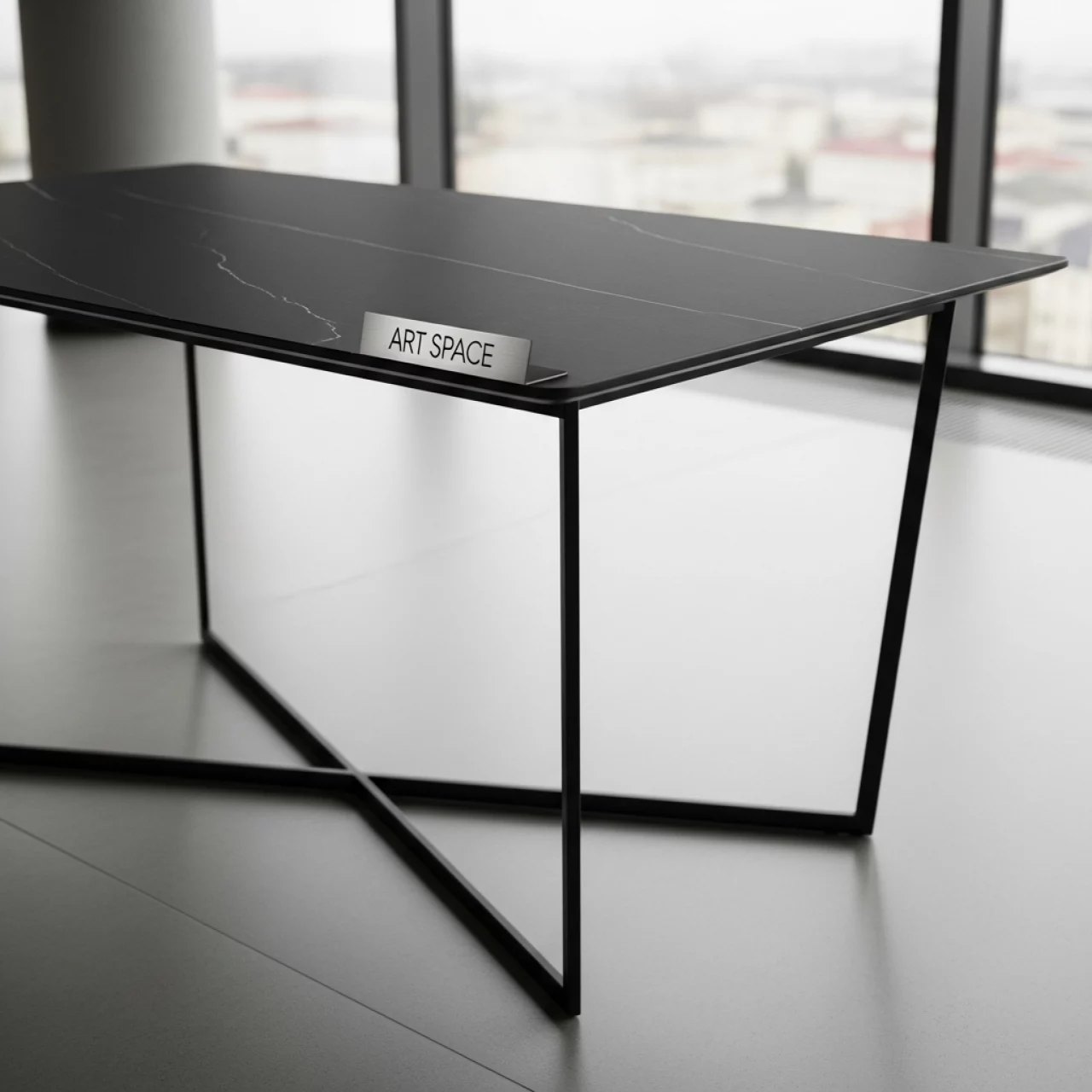 Аренда Стол обеденный Марс из керамики черный в Pullman Sochi Centre — ART SPACE