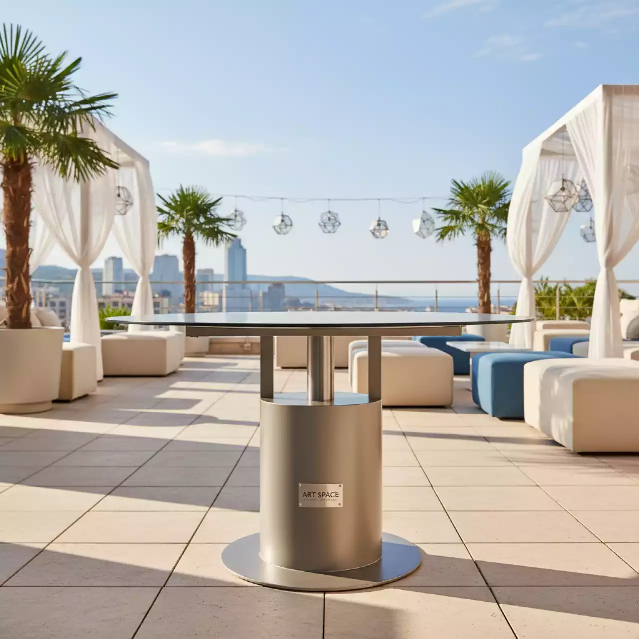 Аренда Стол обеденный металлический Qu 700 в Mercure Сочи Центр — ART SPACE