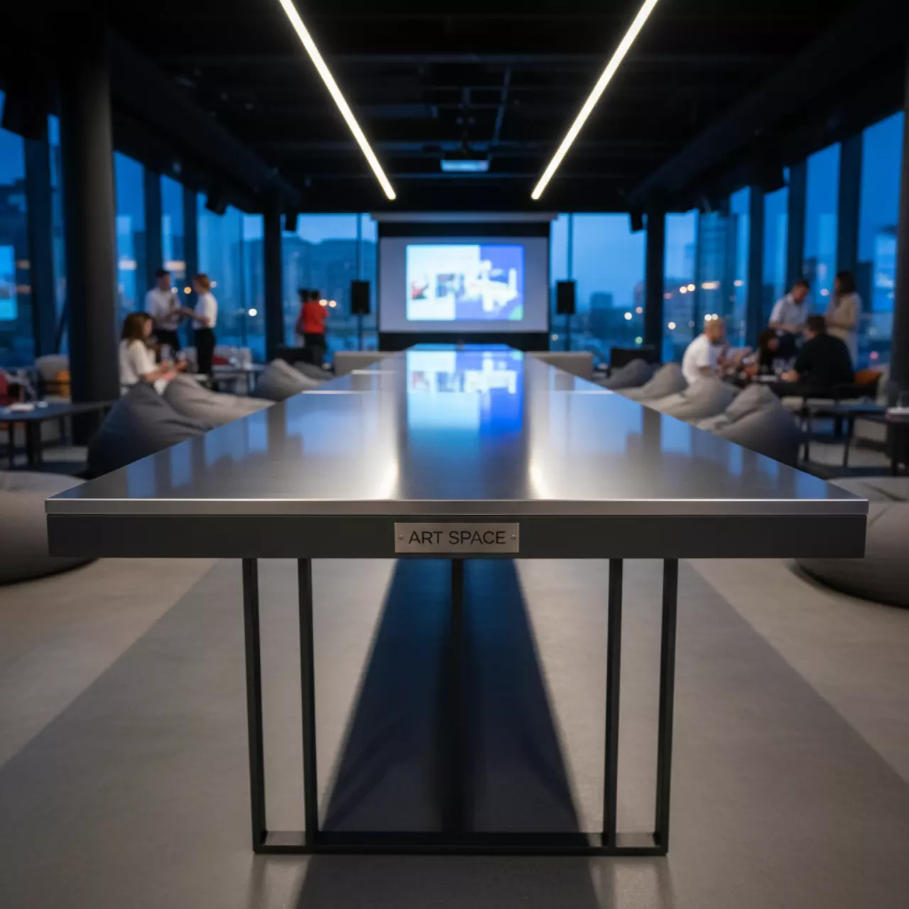 Аренда Стол обеденный металлический раздвижной Konnor в ресторане «Плакучая Ива» — ART SPACE