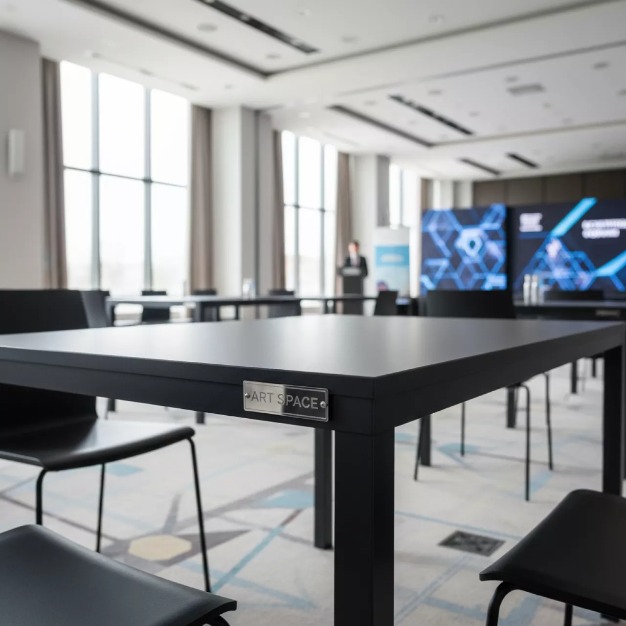 Аренда Стол обеденный пластиковый Eco Fixed антрацит в Mercure Сочи Центр — ART SPACE