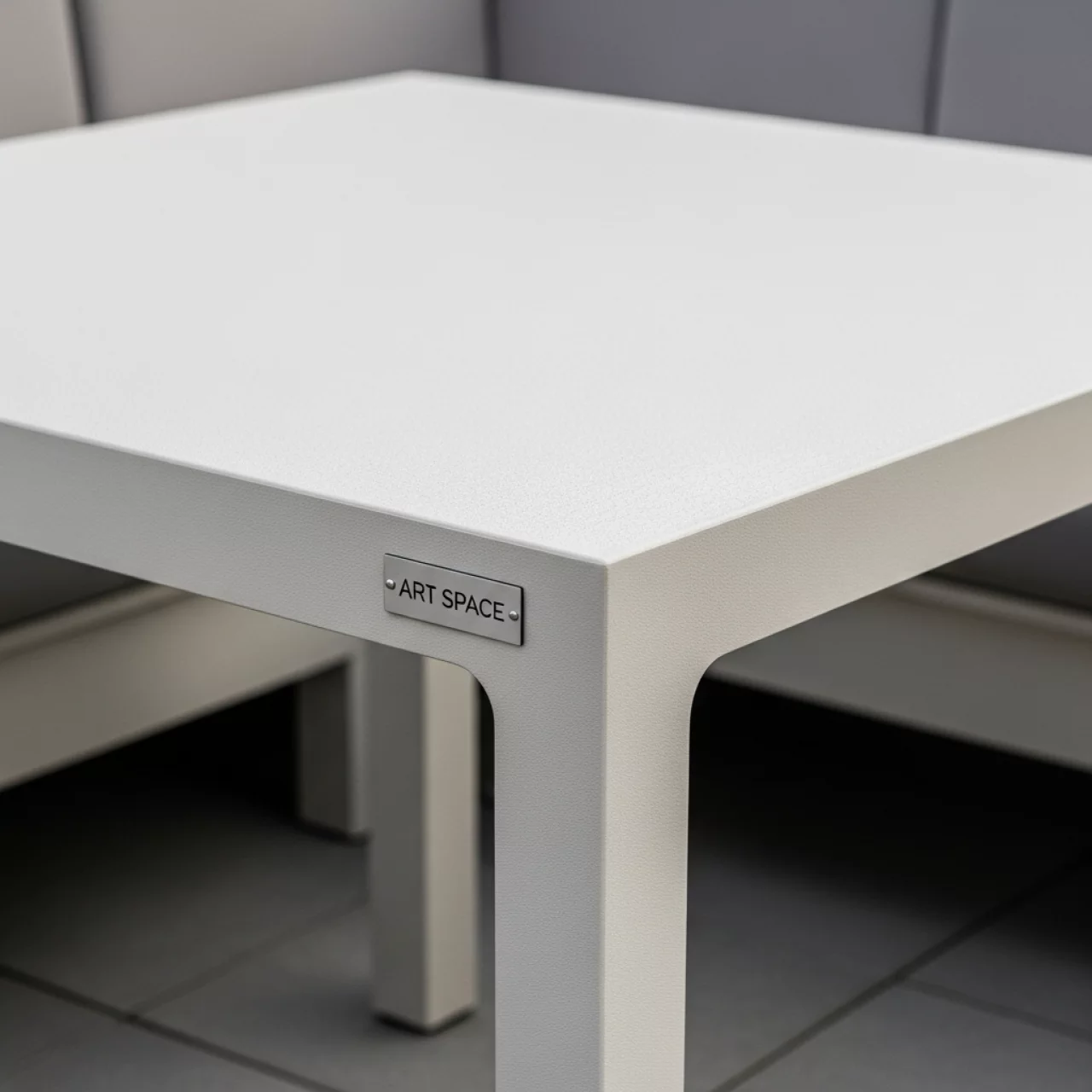 Аренда Стол обеденный пластиковый Eco Fixed лен 800х800х750 мм в ресторане «Магадан» — ART SPACE