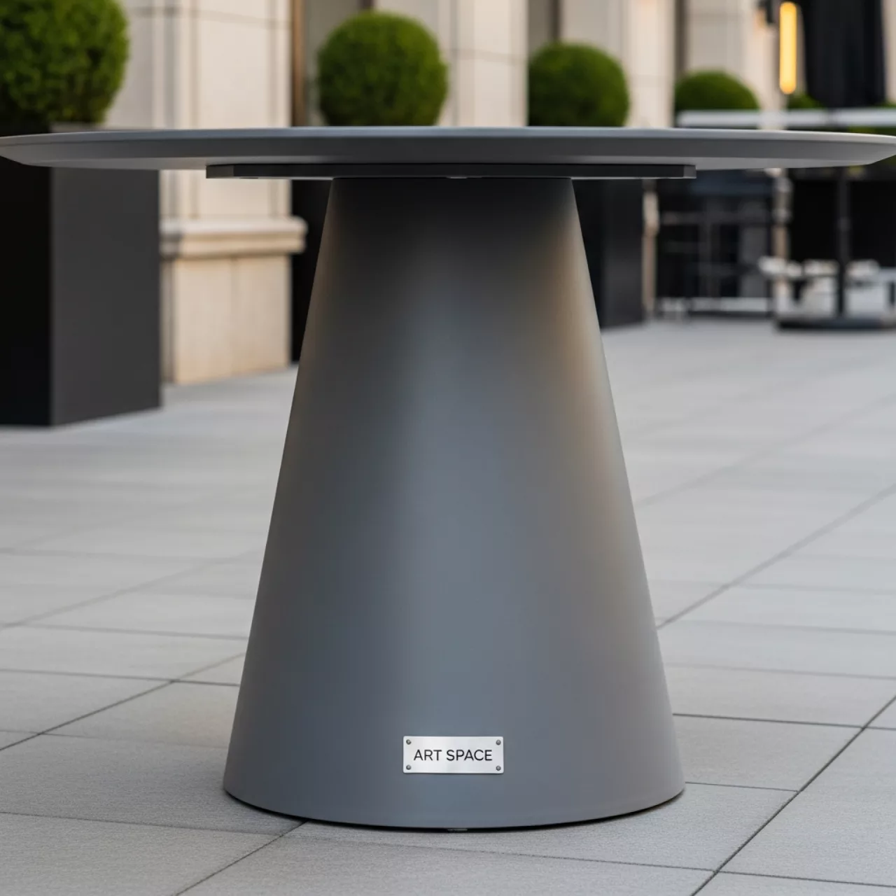 Аренда Стол обеденный пластиковый Ikon серый 790х710 мм в Rodina Grand Hotel & SPA — ART SPACE