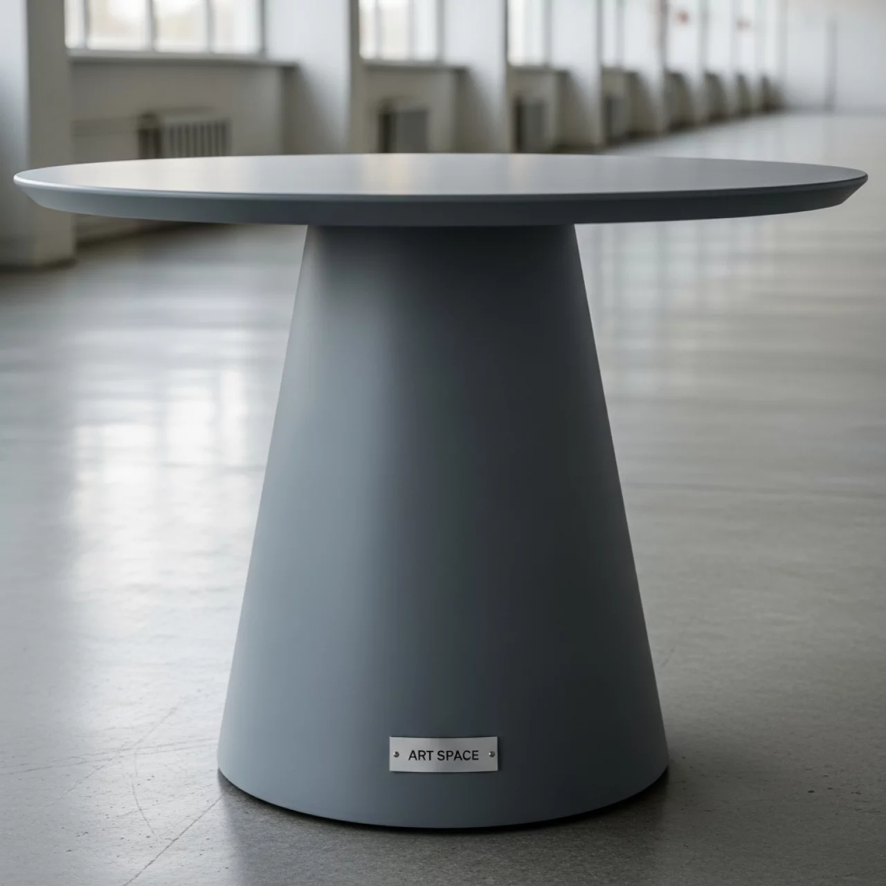 Аренда Стол обеденный пластиковый Ikon серый Ø790х710 мм в зале «Чайка» (Морпорт) — ART SPACE