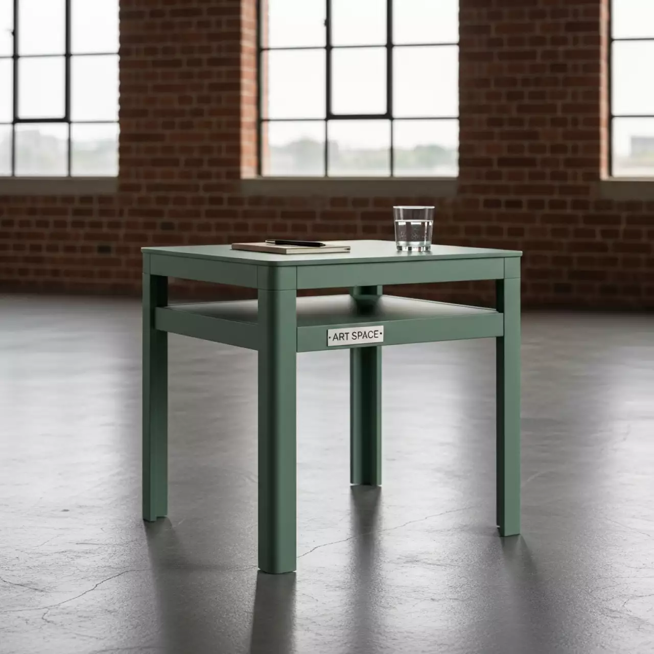 Аренда Стол обеденный пластиковый Step Step Mini агава 605х400х765 мм в лофте «Студия 21» — ART SPACE
