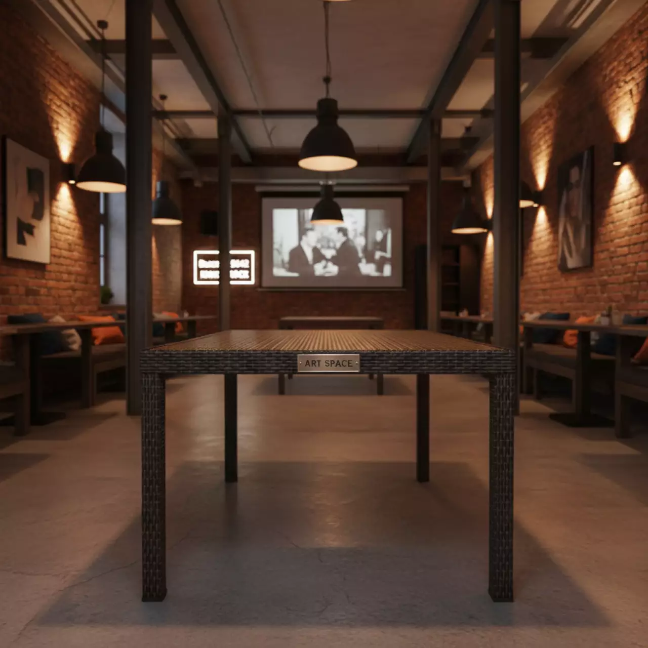 Аренда Стол обеденный плетеный YH S4716W в ресторане «Высота 5642» — ART SPACE