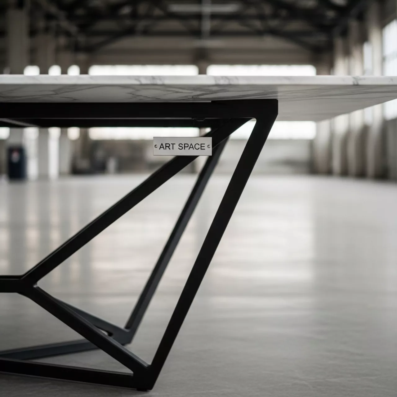 Аренда Стол обеденный Poise раскладной белый мрамор черный в VK Stadium Sirius — ART SPACE