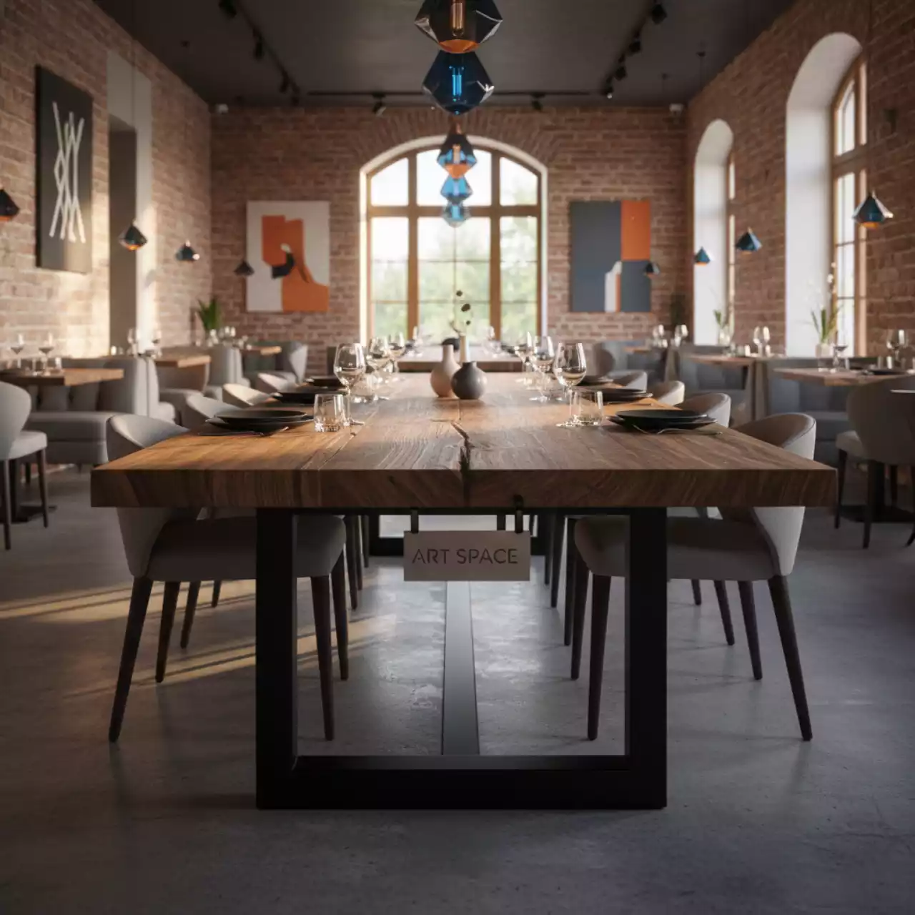 Аренда Стол обеденный прямоугольный в ресторане «Баран-Рапан» — ART SPACE