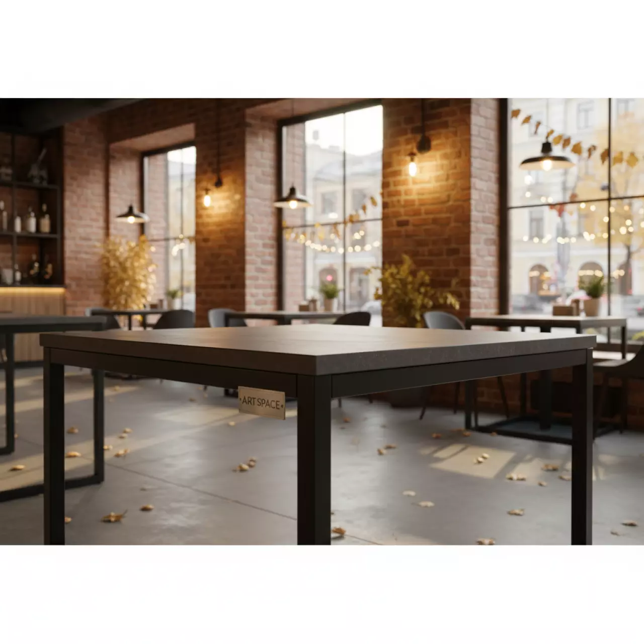 Аренда Стол обеденный раскладной 600х900 мм темно серый в ресторане «Сыроварня» — ART SPACE