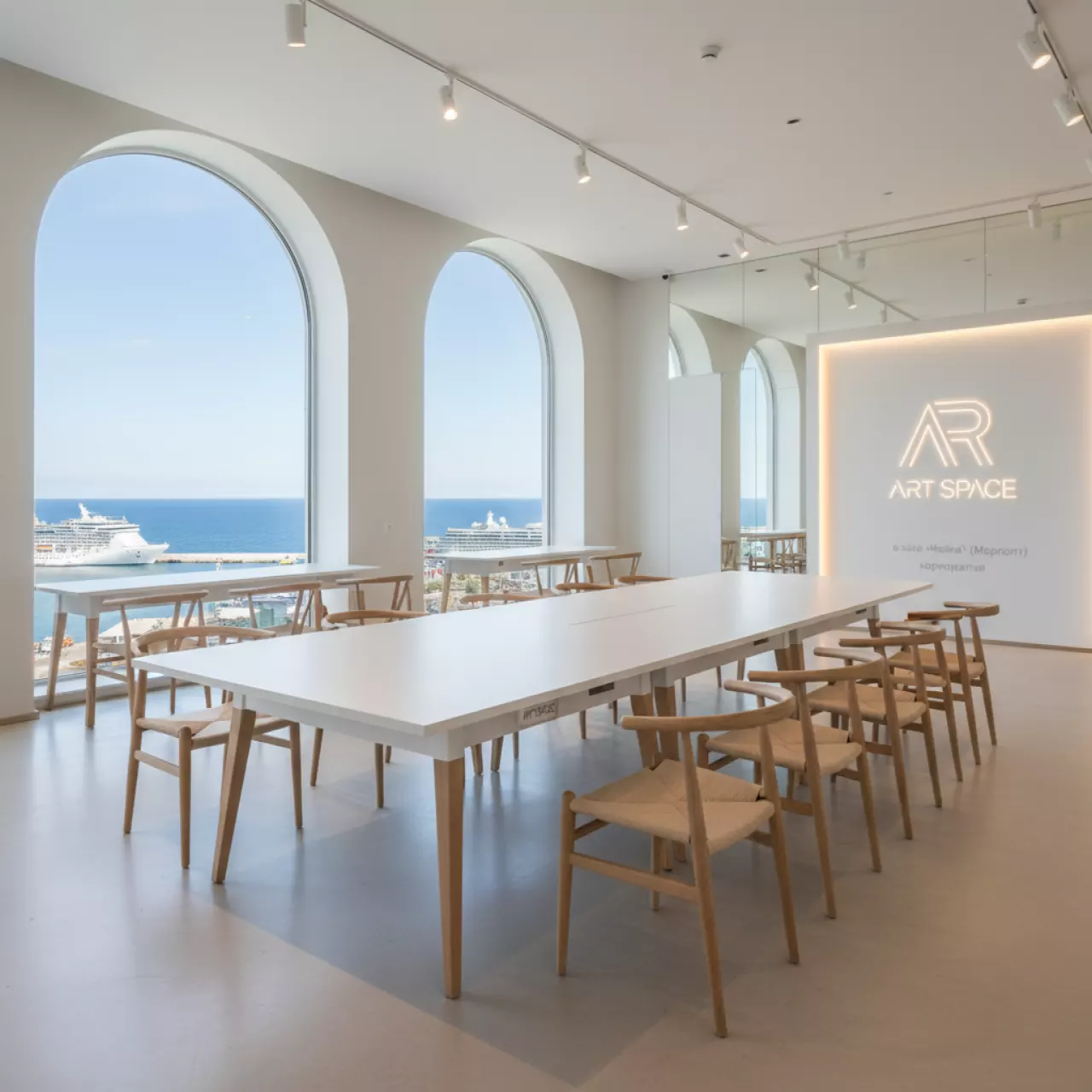 Аренда Стол обеденный раскладной Стокгольм белый 120 160х90 в зале «Чайка» (Морпорт) — ART SPACE