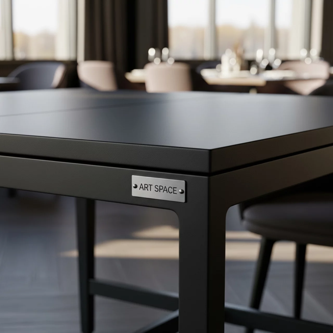 Аренда Стол обеденный раскладной темно серый 600х900 мм в ресторане «D.O.M» — ART SPACE