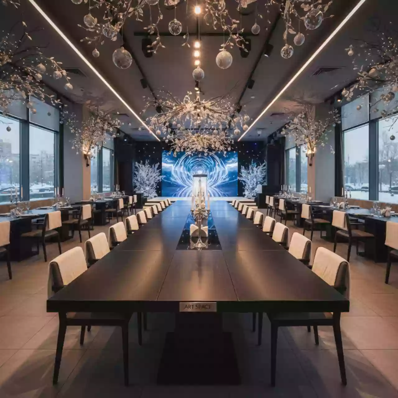 Аренда Стол обеденный раздвижной Cameron деревянный в ресторане «Плакучая Ива» — ART SPACE