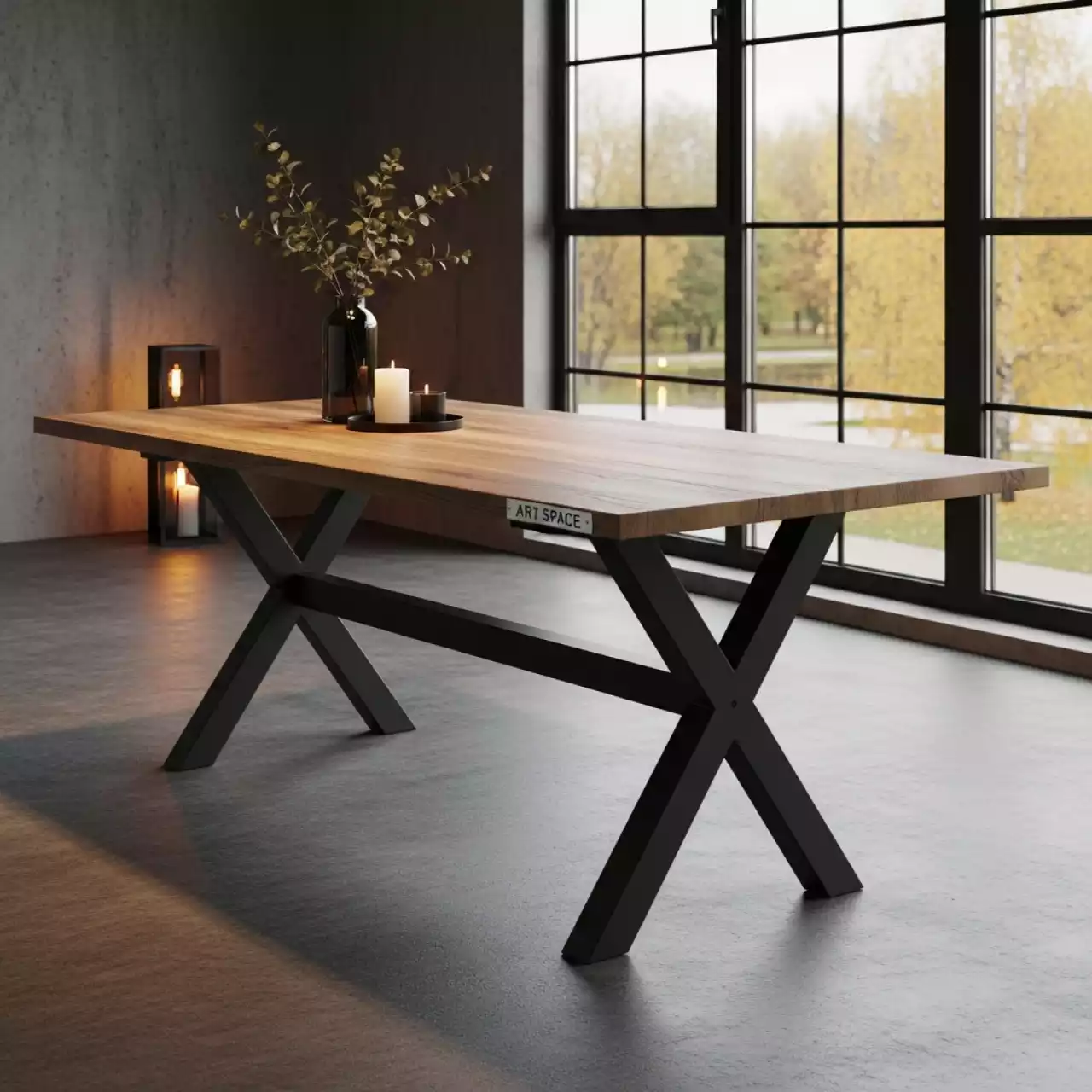 Аренда Стол обеденный раздвижной Дуб Вотан 120 160х75х75 см в Bridge Resort — ART SPACE