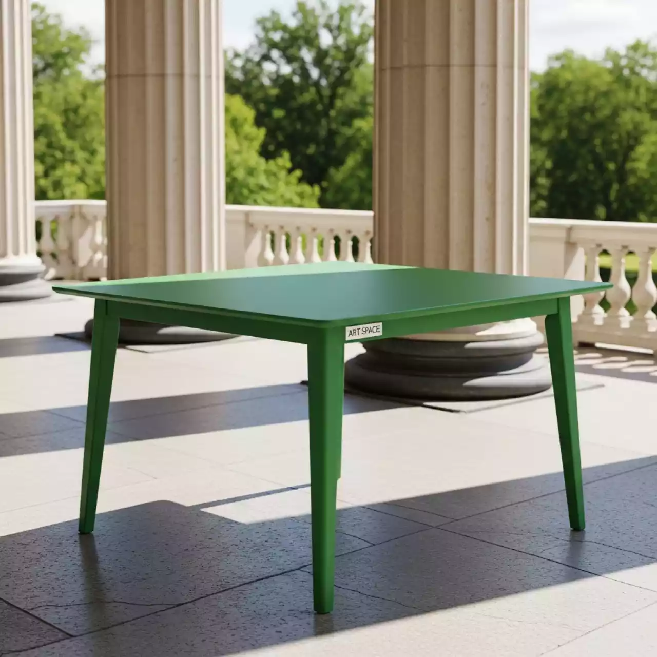Аренда Стол обеденный садовый Viva 80х80 см зеленый в Зимнем театре — ART SPACE