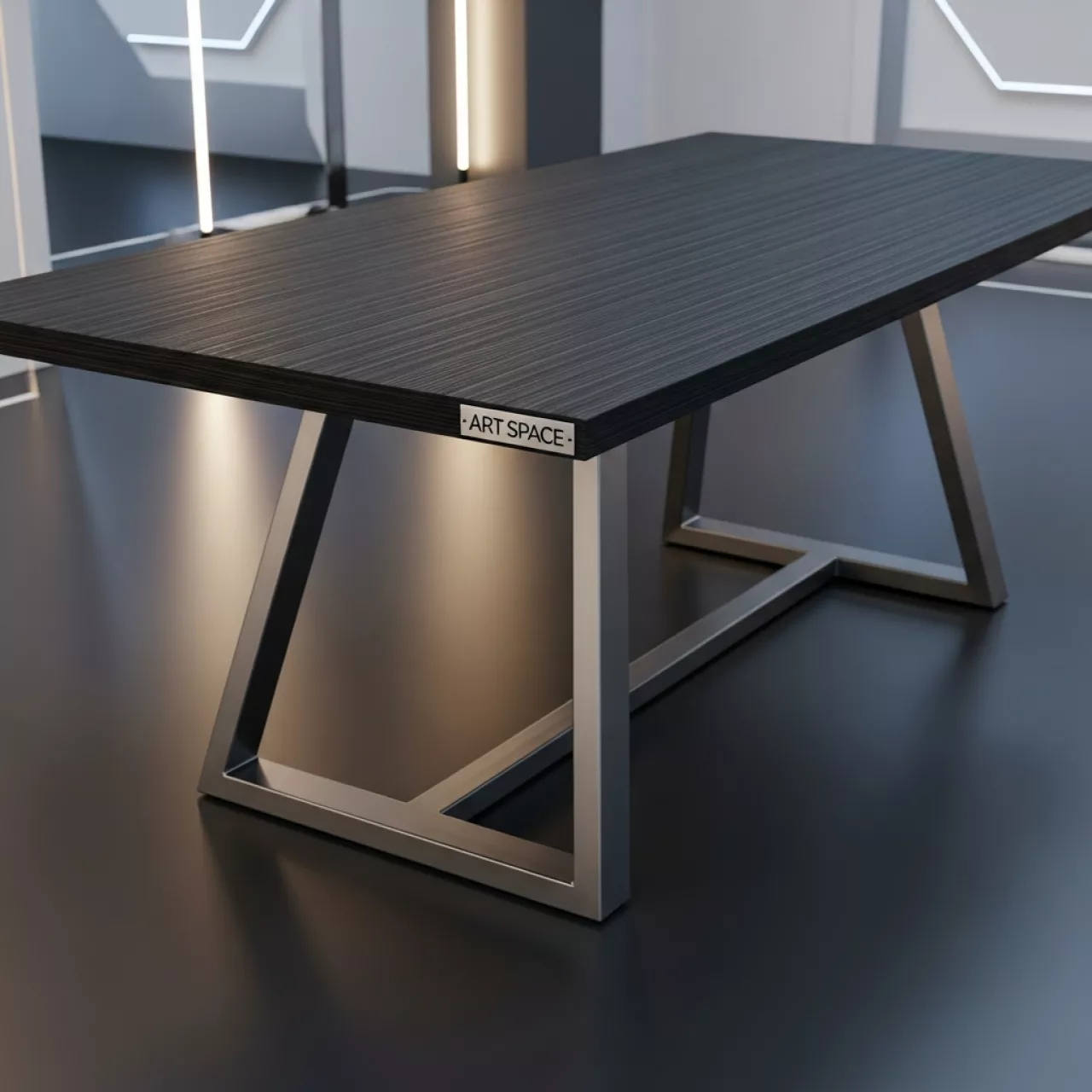 Аренда Стол обеденный Сан Ремо из ДПК алюминиевый каркас в Grand Karat Sochi — ART SPACE