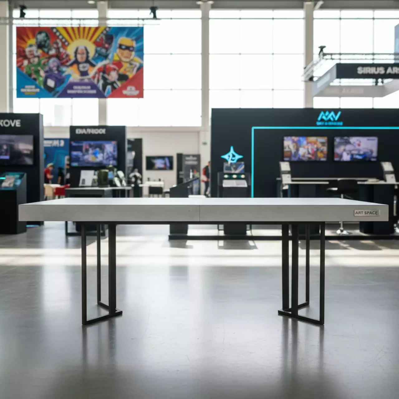 Аренда Стол обеденный светло серый Лугано в Сириус Арене — ART SPACE