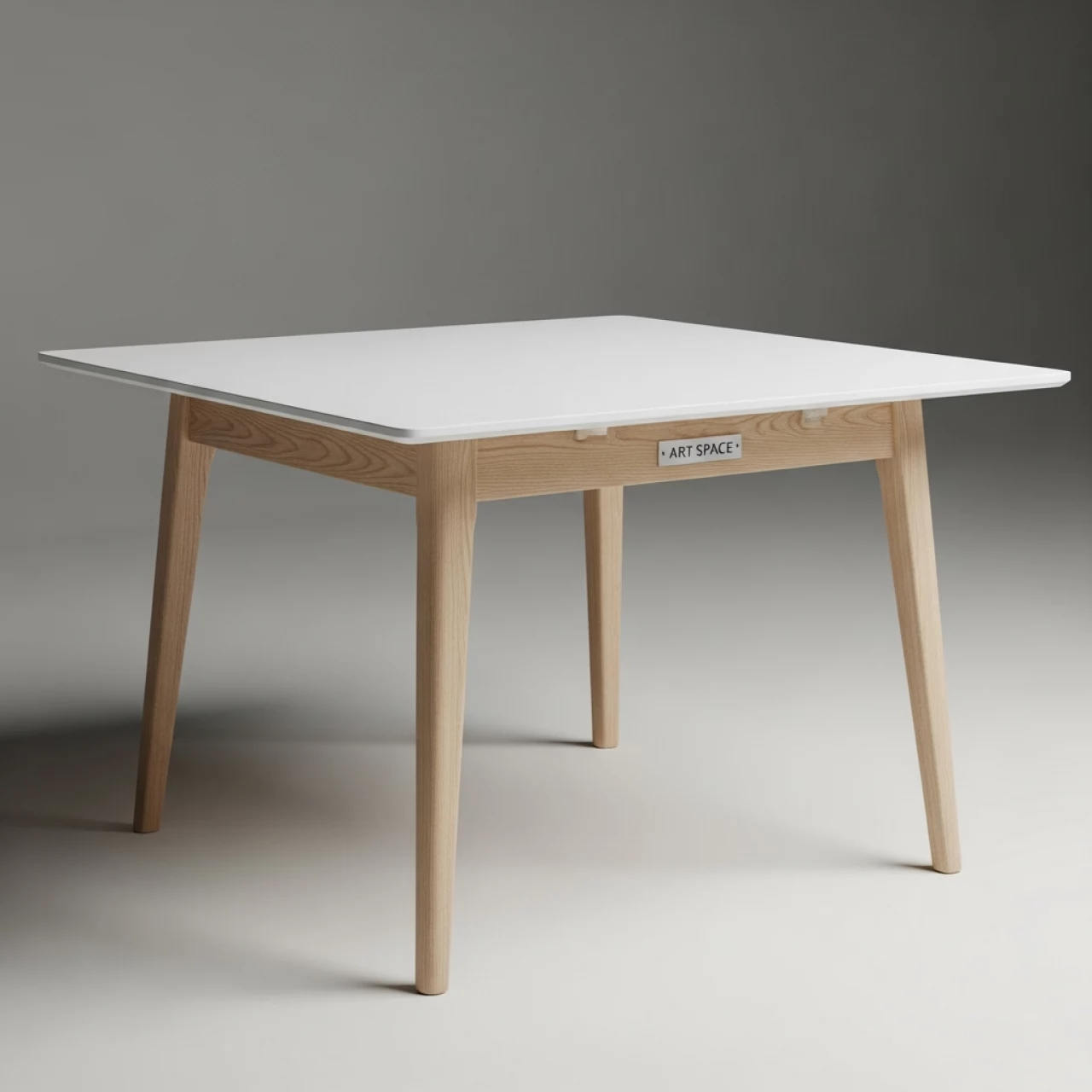 Аренда Стол обеденный Target 80х80 белый ножки массив бука в Rixos Krasnaya Polyana — ART SPACE