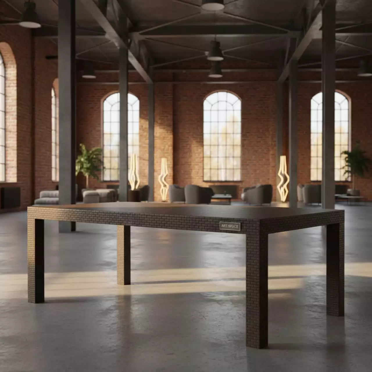 Аренда Стол обеденный Yalta Family 161х95 коричневый пластик под ротанг в Гранд Отель Поляна — ART SPACE