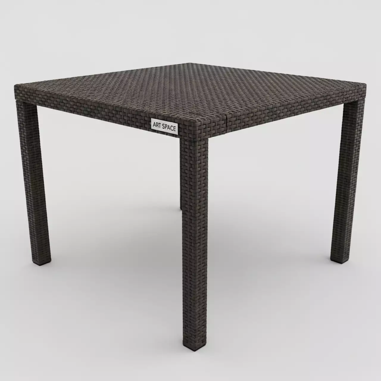 Аренда Стол обеденный Yalta Kvatrо 95х95 темно коричневый пластик под ротанг в VK Stadium Sirius — ART SPACE