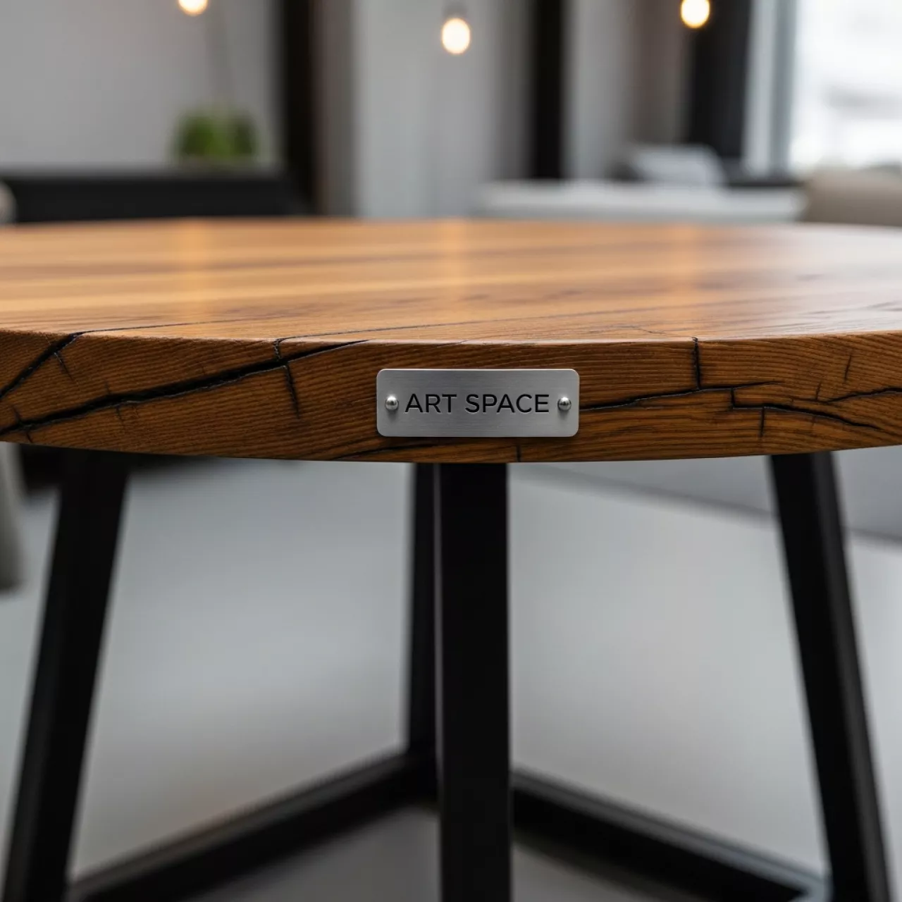 Аренда Стол Окленд диаметр 1000 мм ЛДСП дуб Галифакс табак в Courtyard by Marriott Sochi — ART SPACE