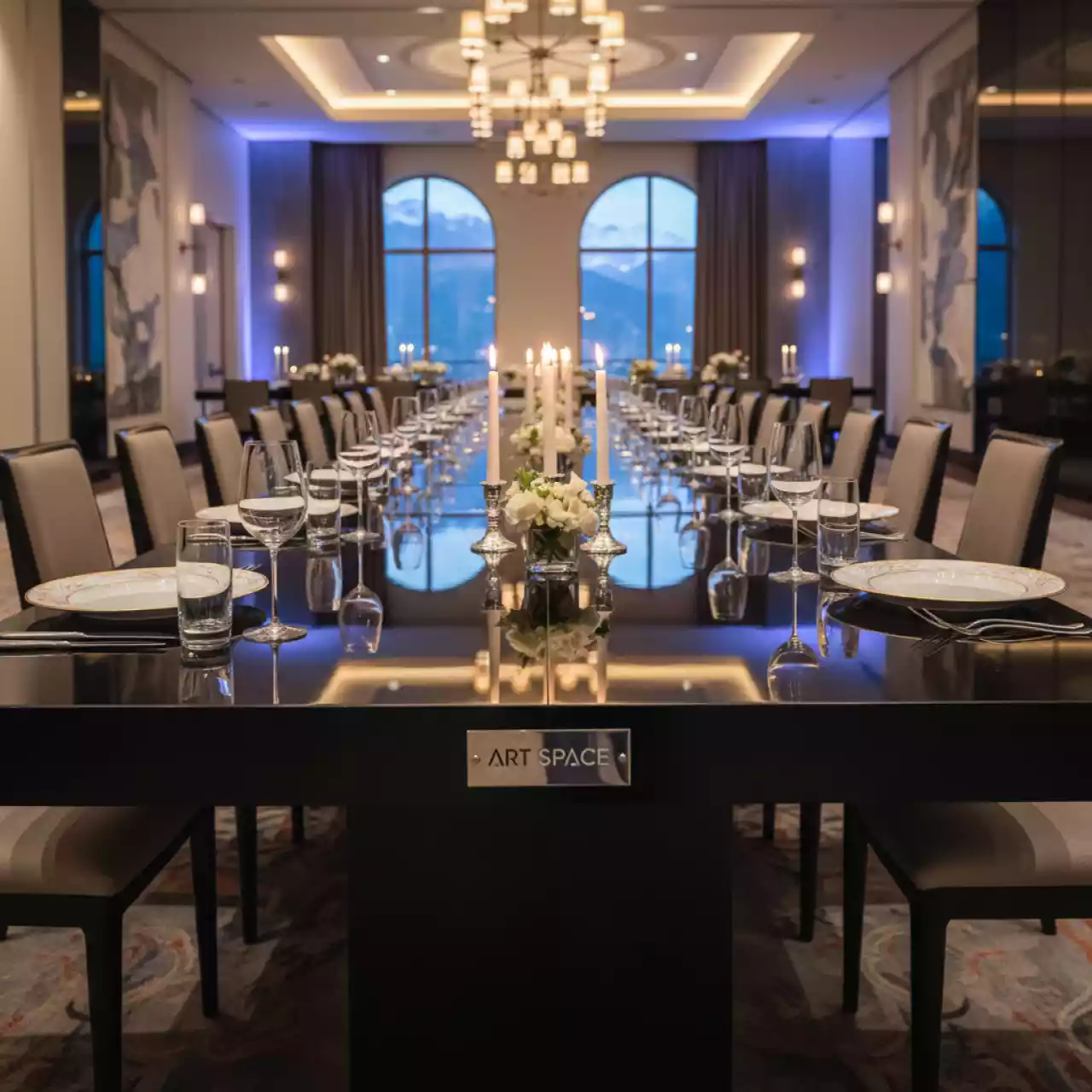 Аренда Стол орех черный Лидер 2 2400х900 в Radisson Hotel Rosa Khutor — ART SPACE