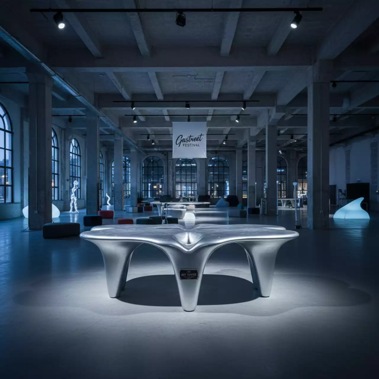 Аренда Стол Орхидея из литого алюминия в лофте «Студия 21» — ART SPACE