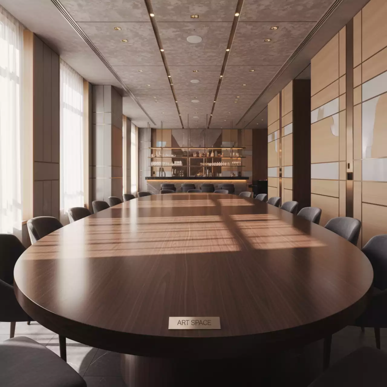 Аренда Стол овальный для переговоров в ресторане «D.O.M» — ART SPACE