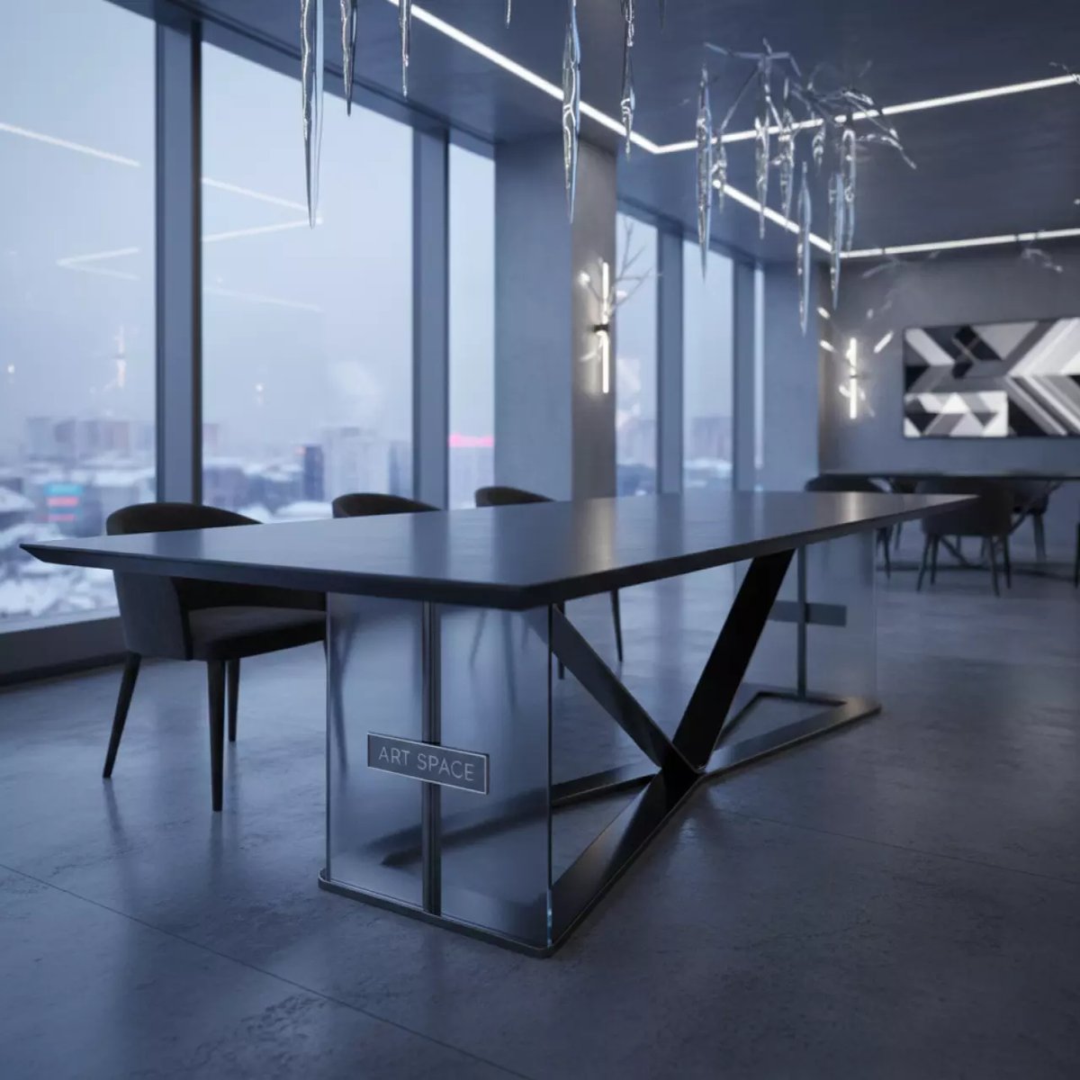 Аренда Стол Пандора обеденный раскладной керамика темная в гранд-отеле «Жемчужина» — ART SPACE