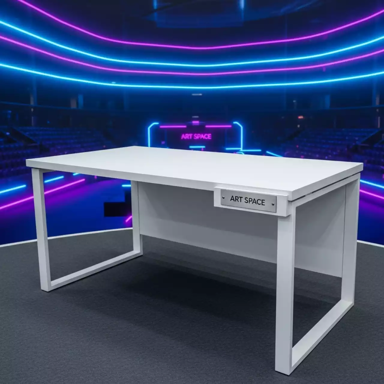 Аренда Стол парта белая 140х60 в ледовом дворце «Большой» — ART SPACE