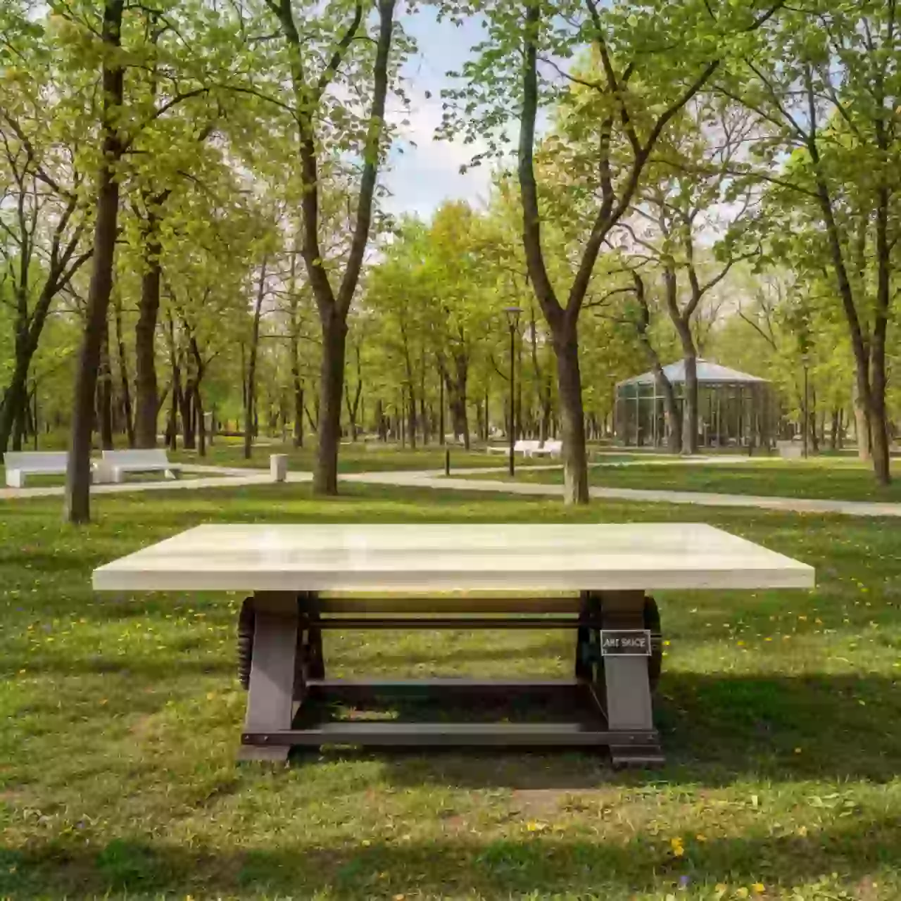 Аренда Стол Pawook К 100 натуральный слоновая кость в парке «Ривьера» — ART SPACE