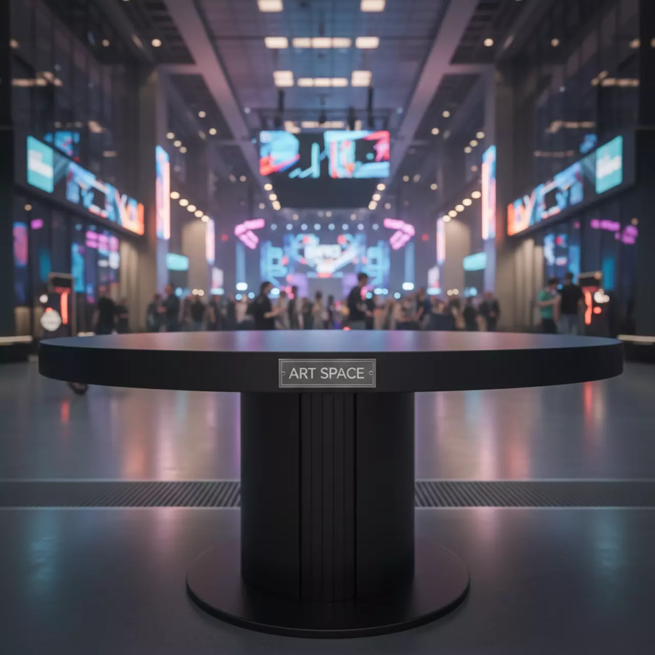 Аренда Стол переговорный круглый черный 150 см в комплексе Sea Galaxy — ART SPACE