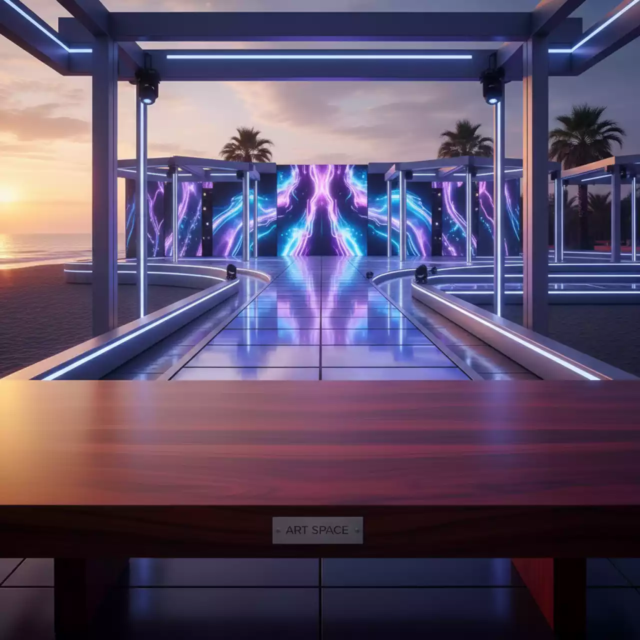 Аренда Стол ПГК массив черешня на пляжных клубах Хосты — ART SPACE