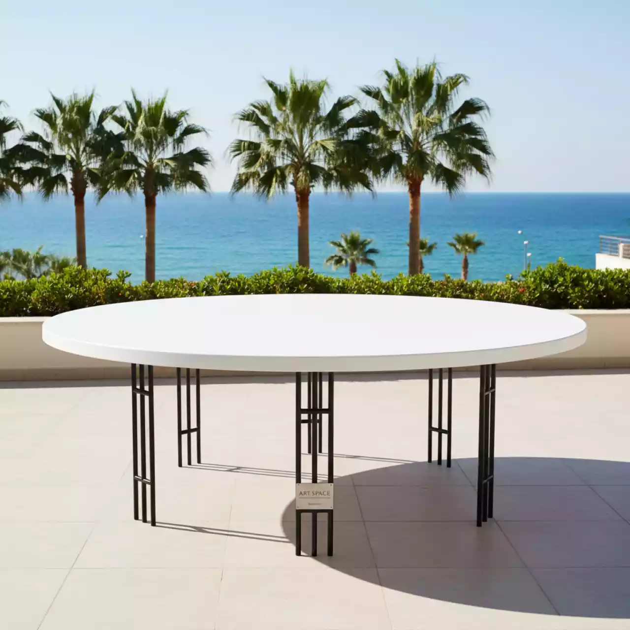 Аренда Стол пластиковый банкетный Ø1800 мм в санатории «Заполярье» — ART SPACE