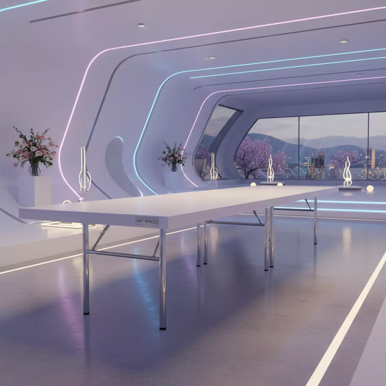 Аренда Стол пластиковый банкетный 180 см в Grand Karat Sochi — ART SPACE