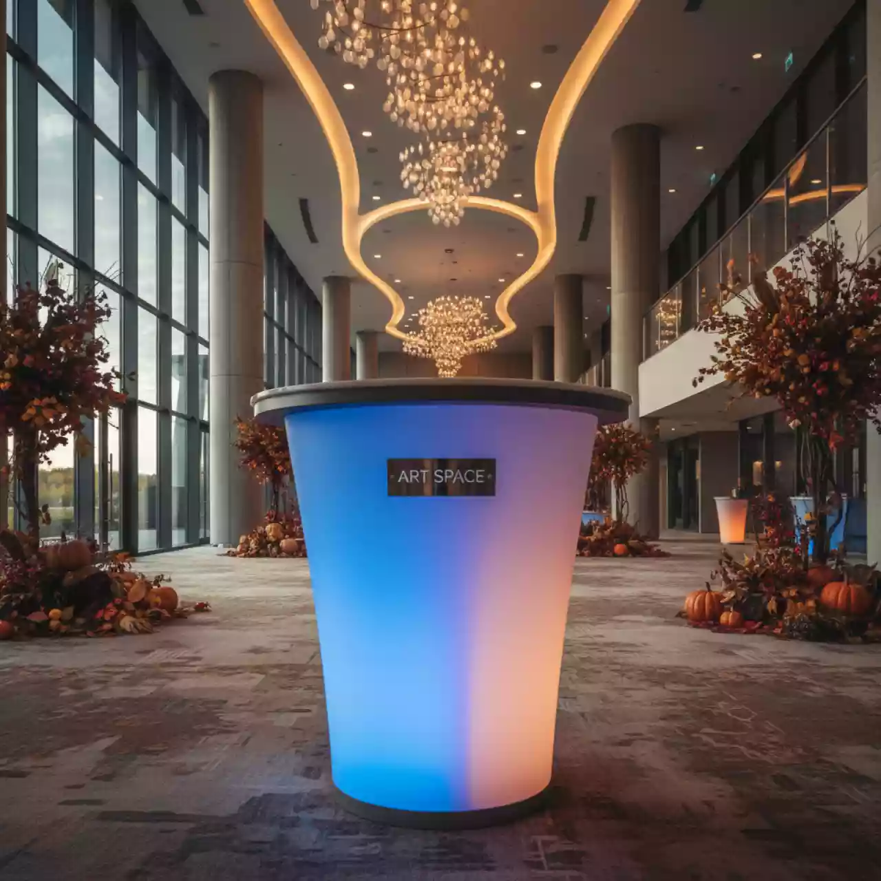 Аренда Стол пластиковый барный светящийся Amelie Up Lighting IN в Radisson Blu Resort & Congress Centre — ART SPACE