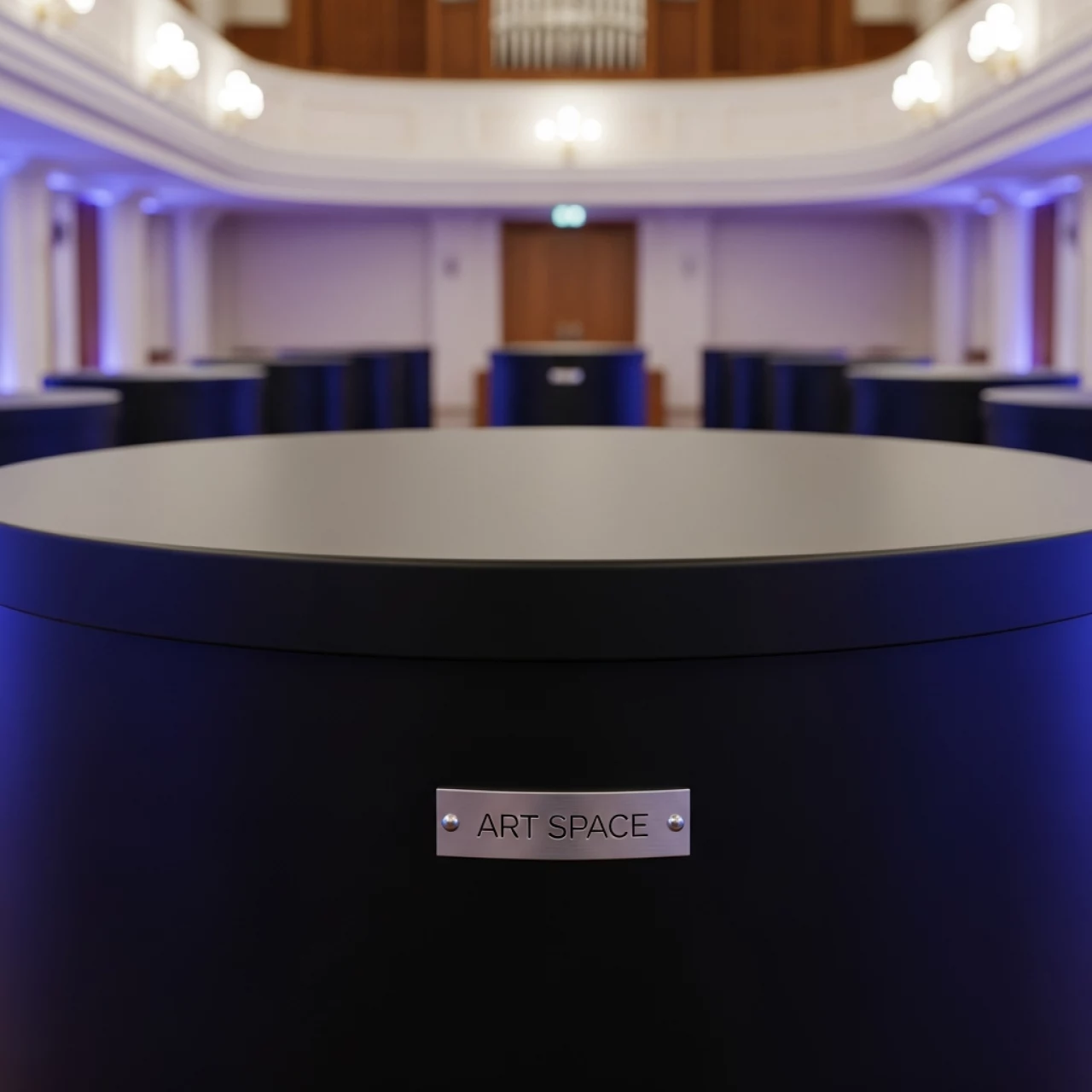 Аренда Стол пластиковый Max Table Ø90 черный 900х740 мм в Зале органной и камерной музыки — ART SPACE