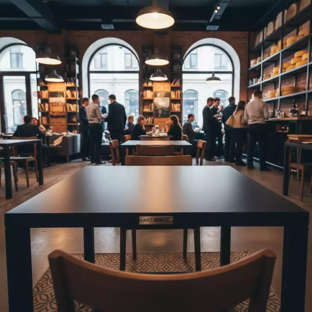 Аренда Стол пластиковый Orlando 80 антрацит 800х800х750 мм в ресторане «Сыроварня» — ART SPACE