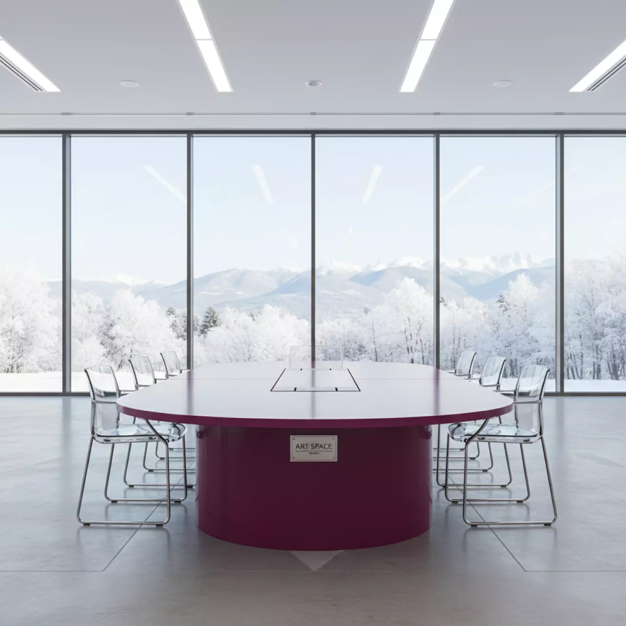 Аренда Стол пластиковый овальный фуксия в Bridge Resort — ART SPACE