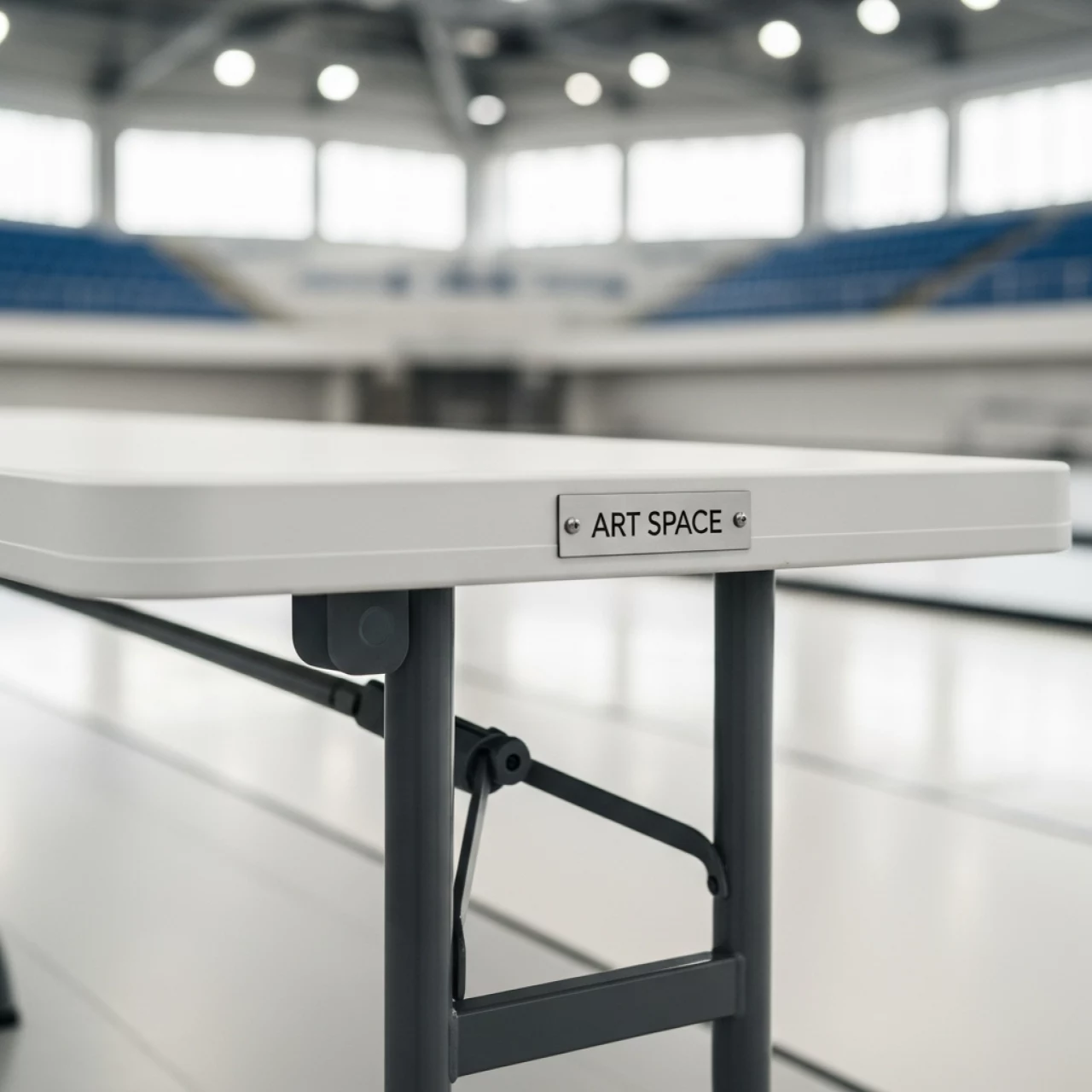 Аренда Стол пластиковый прямоугольный складной 1800х760 мм в Керлинговом центре «Ледяной куб» — ART SPACE