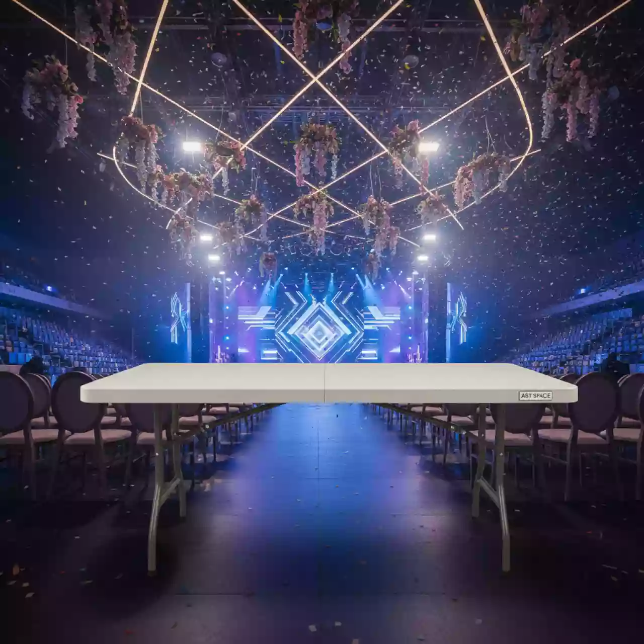 Аренда Стол пластиковый складной Helen Folding Table 60 в Red Arena — ART SPACE