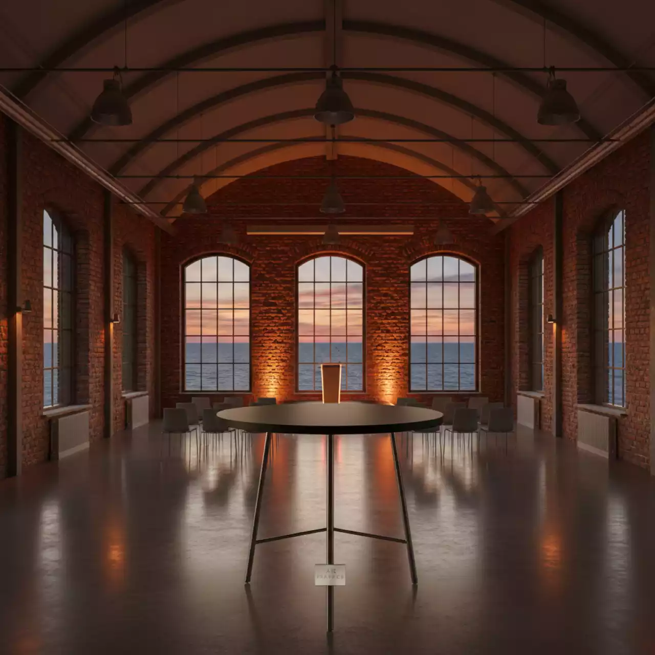 Аренда Стол пластиковый складной Sky Folding Table Ø60 в зале «Чайка» (Морпорт) — ART SPACE