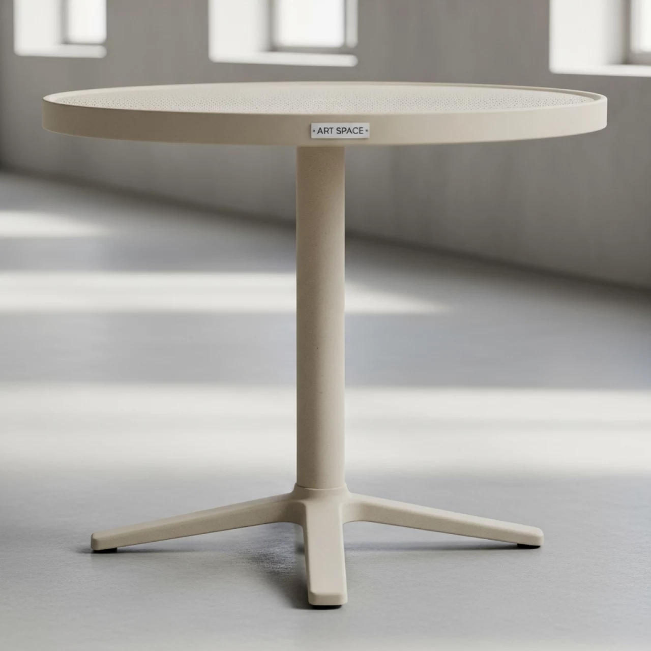 Аренда Стол пластиковый Sky Table Ø105 бежевый Ø1050х740 мм в ледовом дворце «Большой» — ART SPACE