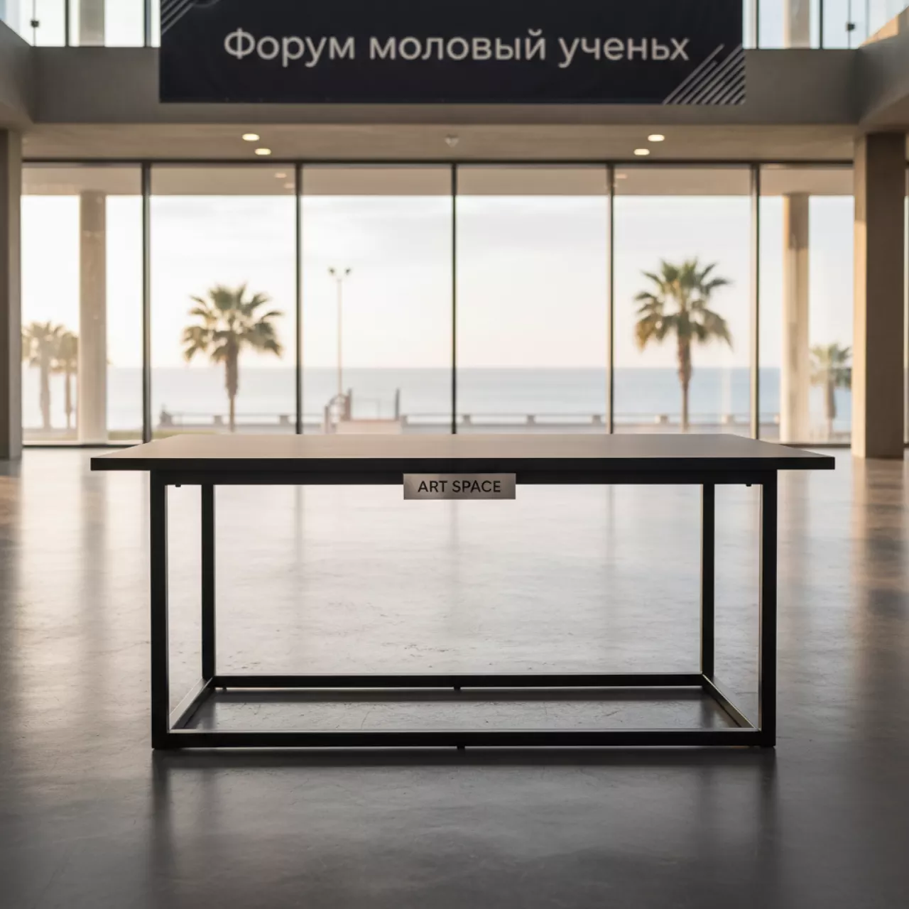 Аренда Стол подиум с черной столешницей в Cosmos Sochi Hotel — ART SPACE
