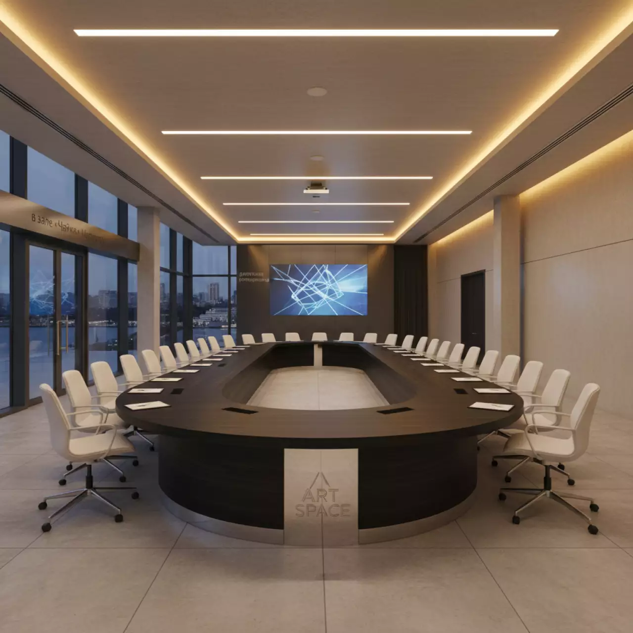 Аренда Стол полукруглый С профиль эбен Милан 160 см в зале «Чайка» (Морпорт) — ART SPACE