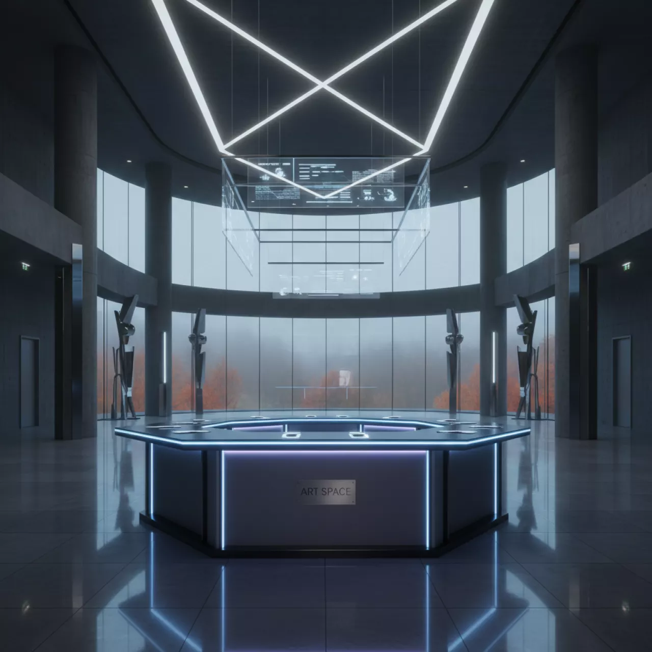 Аренда Стол POP UP с подсветкой в санатории «Русь» — ART SPACE