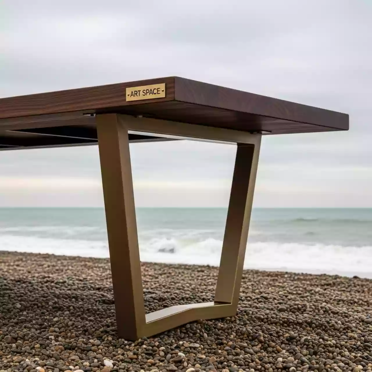 Аренда Стол Praxis орех золото на пляже «Ривьера» — ART SPACE